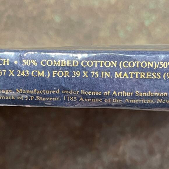 Vintage Sanderson Draycot Place Style Twin Flat Sheet - Picture 6 of 7